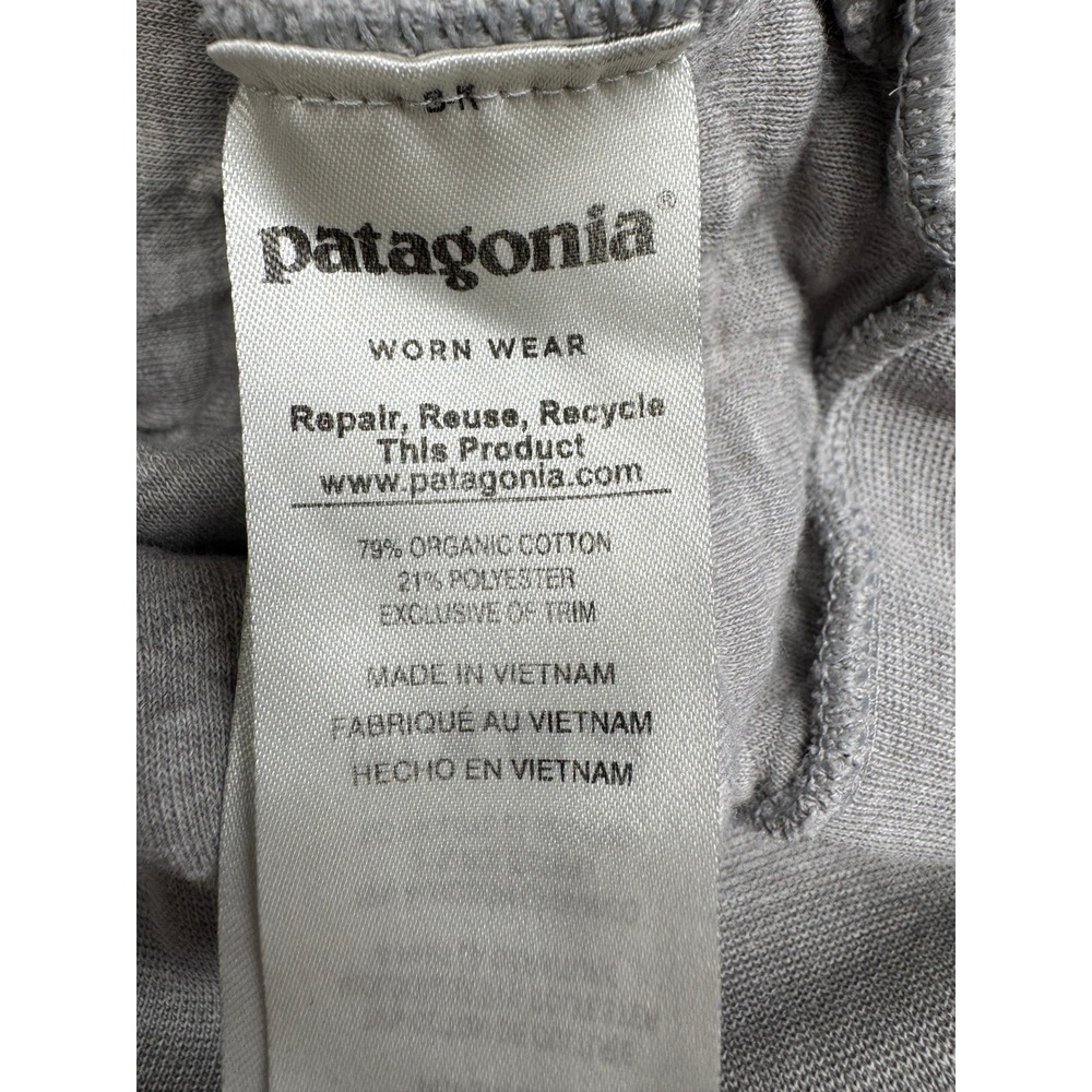 Patagonia Organic Cotton Quilt Snap-T Pullover Grey Orange Women Large - Picture 6 of 7
